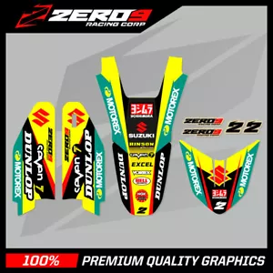 KIT DE AJUSTE DE GRÁFICOS SUZUKI RM RMZ 85 125 250 450 MOTOCROSS GRÁFICOS MX DE FÁBRICA - Imagen 1 de 1