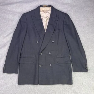 Paul Stuart Traje Abrigo Chaqueta Blazer 40R Azul Cabeza de Uñas Doble Pecho VER FOTOS - Imagen 1 de 13