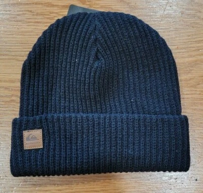 NUEVO CON ETIQUETAS PARA HOMBRES QUIKSILVER RUTINA GORRO GORRA TALLA ÚNICA MEZCLA DE LANA NEGRO u OLIVA Foto 1 de 4