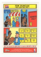 2003-04 Topps Bazooka Comic TIM DUNCAN #10 of 24 San Antonio Spurs