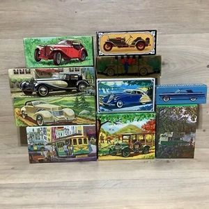 10 Vintage Avon Classic Cars Decanters Bottles In Boxes Cadillac 55 Thunderbird - Picture 1 of 7