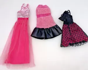 Barbie 3 VESTIDOS DE FIESTA de paquetes de moda cuerpo curvilíneo amigable/muñecas no incluidas - Imagen 1 de 15