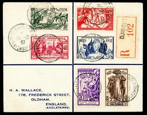 France 1937 French Djibouti Somalia- Paris Expo Registered Cover to England S616 - Picture 1 of 6