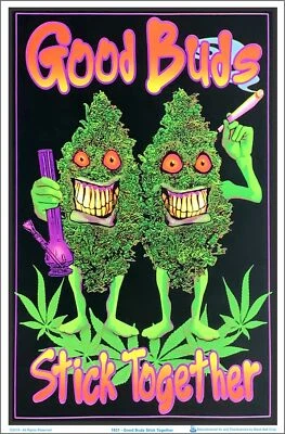 Good Buds Stick Together Blacklight Poster 23 x 35 - Image 1 of 2