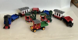 Vintage Lehmann Gnomy Mini 3” Plastic Toy Train Set of 10 - Picture 1 of 17