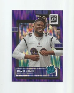 2022 DONRUSS OPTIC RATED ROOKIE PURPLE SHOCK PRIZM DAVID OJABO #265 RAVENS - Picture 1 of 2