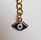 Mini Evil Eye Keychain Gold Color