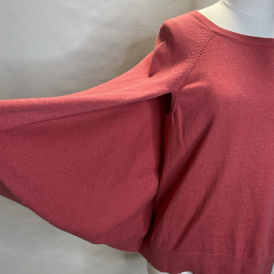 TRINA TURK Fuschia Knit Sweater Cape Poncho Sweater Top Medium Sleeveless - Image 1 of 4