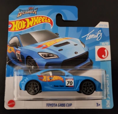 Hot Wheels Toyota GR86 Cup Diecast Car Short Card Toni Breidinger HW J-Imports Foto 1 de 4