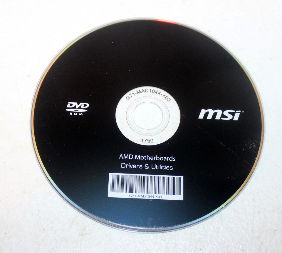 Genuine MSI Intel Motherboards Drivers & Utilities Disc DVD G71-MAD1058-X03 - Image 1 of 1