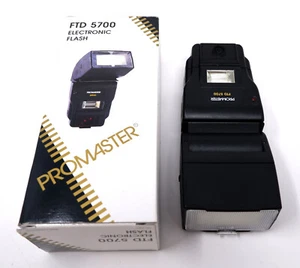 PROMASTER FTD 5700 #2767 ELECTRONIC FLASH W/SHOE MOUNT & MODULE RC - NICE! - Picture 1 of 2
