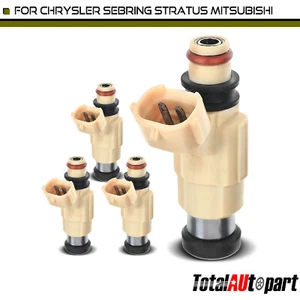 4x Fuel Injector for Chrysler Sebring Dodge Stratus Mitsubishi Eclipse 2001-2005 - Picture 1 of 8