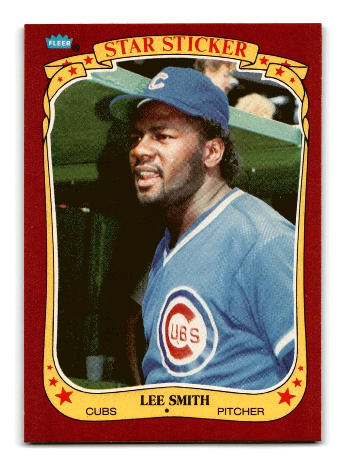 Lee Smith 1986 Fleer Star Stickers HOF #112 Chicago Cubs NM-MINT - Image 1 of 2