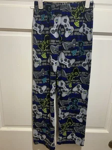 Boys Fleece Gamer Pajama Pants Size Medium 7/8 Excellent Used Condition - Picture 1 of 3