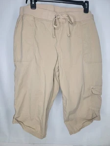 Pantaloncini cargo Catherines donna XL 36x17 beige elasticizzati 1x escursionismo rotolo linguetta cachi - Foto 1 di 6