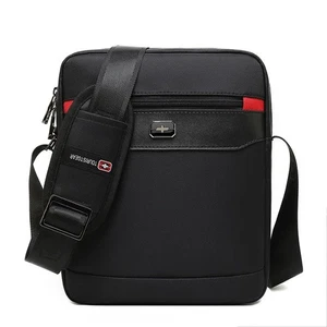 Bolso Bandolera Bandolera Bandolera Hombre Oxford Negro Suizo Impermeable - Imagen 1 de 15
