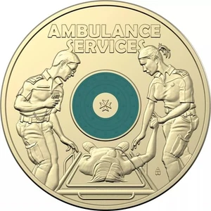 2021 Australia Single Coloured $2 Coin issue Ambulance Services - Ex RAM Bag - Picture 1 of 3