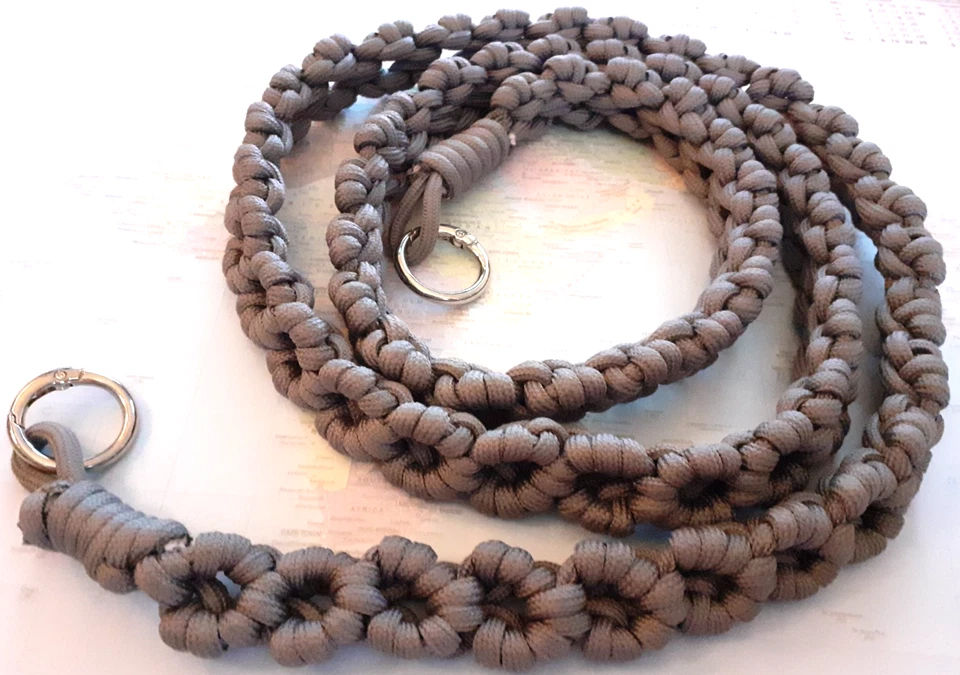 Handykette/Taschengurt geflochten in grau 150 cm lang - Bild 1 von 1