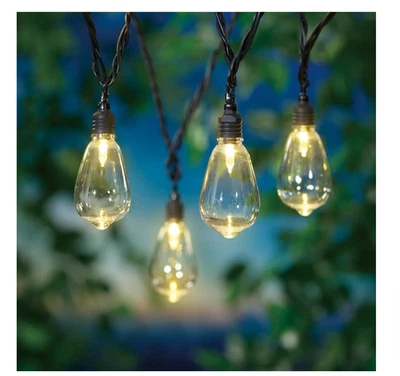 30-Count LED Edison Bulb Outdoor String Lights, with Black Wire Stylish Dsign - Image 1 of 4