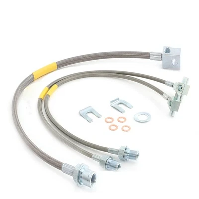 Conjunto completo de linhas de freio estendidas de aço inoxidável para 71-78 Chevy GMC C/K 10 15 4-6" - Imagem 1 de 4