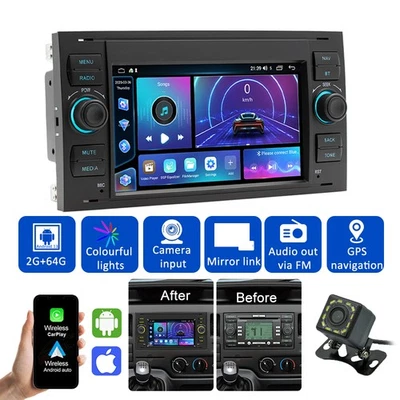 7 Zoll Für Ford Transit 2007-2012 Carplay Tragbares 2+64GB Autoradio GPS Navi - Bild 1 von 4