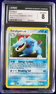 Pokémon TCG DP Mysterious Treasures Feraligatr 8/123 Holo CGC 8 NM/Mint - Image 1 of 4