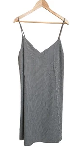 Rag & Bone Silk Monochrome Striped Slip Dress Sz UK 16 / US 12 RRP £253 BNWT - Picture 1 of 7