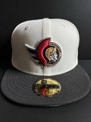 Sombrero ajustado Ottawa Senators New Era 59Fifty NHL cromado/negro 7 1/8 Foto 1 de 4