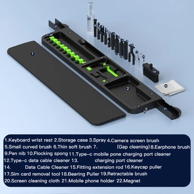 All Day Comfort Wrist Rest For Keyboards Includes Organized Storage And Cleaning - Image 1 of 4