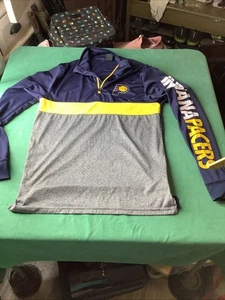 NBA Ultra Game INDIANA PACERS Basketball Warm Up Track Jacket 1/4 Zip Men's S - Picture 1 of 12