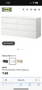 Ikea MALM Double Chest Of Drawers - Picture 1 of 1