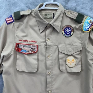BOY SCOUTS Of America Shirt Mens Small VENTED Uniform BSA Microfiber Scout - Picture 1 of 13