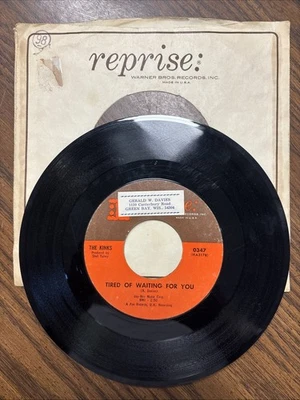 THE KINKS -(45)- TIRED OF WAITING FOR YOU / COME ON NOW - REPRISE - 0347 - 1965 Foto 1 de 4