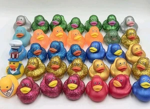 Lot of 35 Mixed Rubber Ducks Jeep Ducking Cruise Ship Hiding Bath Tub Toys Ect - Picture 1 of 6