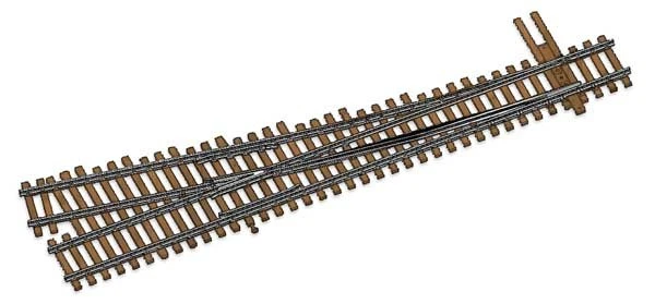 Walthers Track 10016 HO Scale Code 100 Nickel DCC-Friendly #5 Turnout -- Right - Image 1 of 1