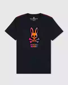 PSYCHO BUNNY MEN'S DYLAN GRADIENT BUNNY TEE SHIRT - Picture 1 of 2