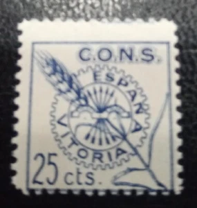 VITORIA.   EDIFIL 28 *.     25 CTS AZUL  C.O.N.S  - Picture 1 of 2