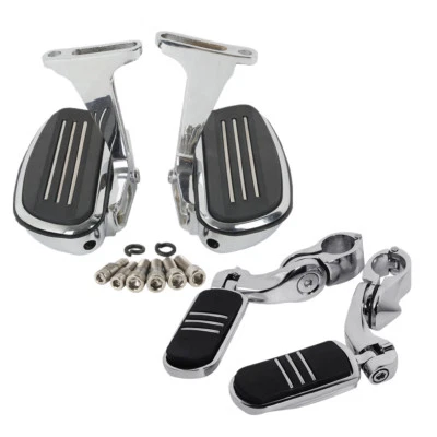 Passenger Floorboards & 1.25'' Highway FootPeg Fit For Harley Street Glide 93-25 - Image 1 of 4