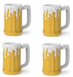 Zak Designs 12 Ounce Sculpted Mug Frothy foam Stein bubbles set of 4 - Picture 1 of 4