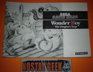 Wonder Boy the Dragon's Trap / Sega Game Gear / Version Pal./ Notice Fr. Seule!