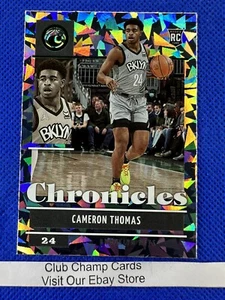 2021-22 #38 Cameron Thomas Panini Chronicles Basketball grün rissiges Eis RC - Bild 1 von 2