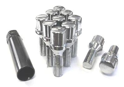 20 pernos de afinador de ranura cromados 12x1,5 vástago de 32 mm antiguo Mercedes BMW Mini Foto 1 de 3