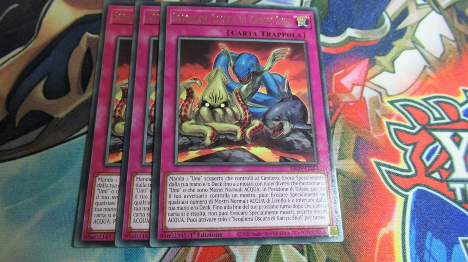 🇮🇹 YU GI OH 3 x SCOGLIERA OSCURA DI KAIRYU SHIN – LED9 IT022 RARA – ITA 🇮🇹 - Immagine 1 di 1