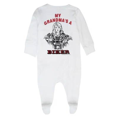 Baby Biker Baby Kleinkind Schlafanzug Strampler My Grandma's A Biker - T