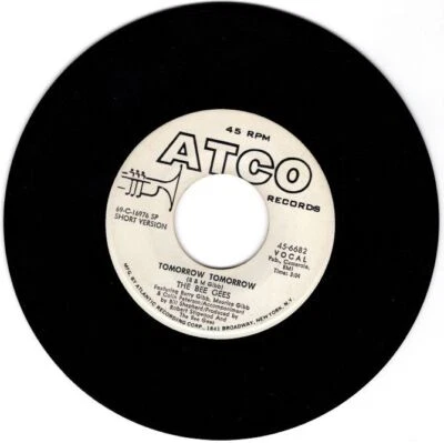 Bee Gees - Tomorrow Tomorrow / Long Version 7" Promotional 45 RPM  - Image 1 of 4