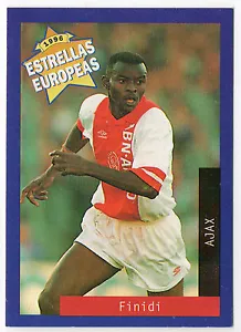 Panini 1996 Estrellas Europeas Spanish Issue Card Finidi George Ajax Amsterdam - Picture 1 of 1