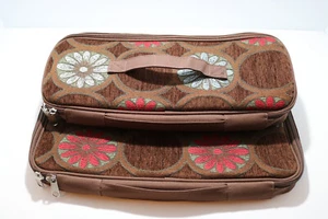 Ensemble étui et accessoires rembourrés pour ordinateur portable avec art imprimé floral assortis - Photo 1/11