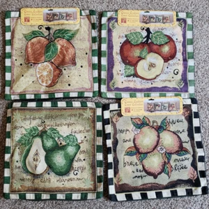 Cushion Pillow Covers Lot of 4 Tapestry Fruit 16" Square NWT American Crafts - Picture 1 of 7