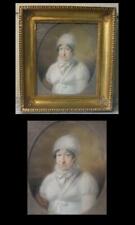 Danish School, 18th Century. Woman in White Bonnet + Gilded frame.
