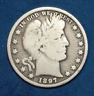 1897 US Mint 50c fryzjer pół dolara 90% srebro – w bardzo dobrym stanie
